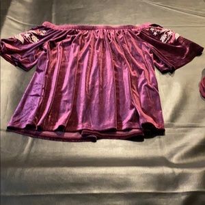 Purple velvet top